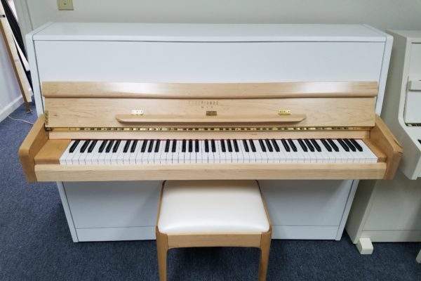 Arctic White & Maple Lid EuroPiano (made by Pearl River)R