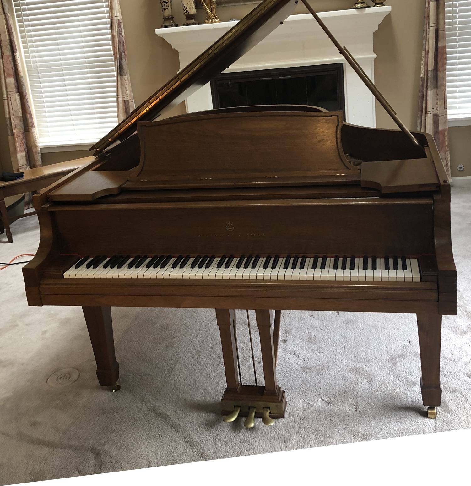 Steinway Model M Grand Piano in Walnut Finish