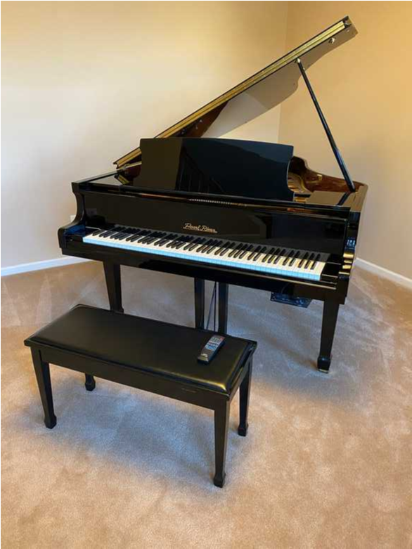 6' Ebony Grand Piano for sale with QRS
