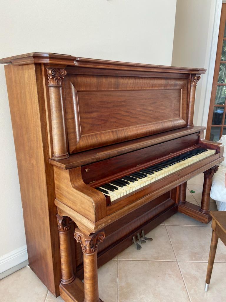 1916 M Schultz Mahogany Upright