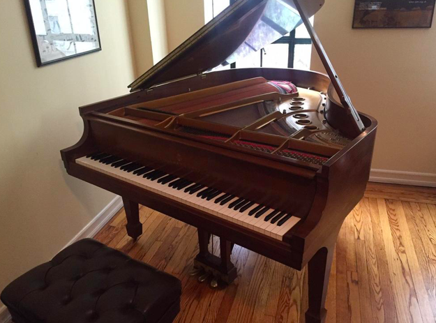 Steinway Model M French Walnut Grand Piano 1988