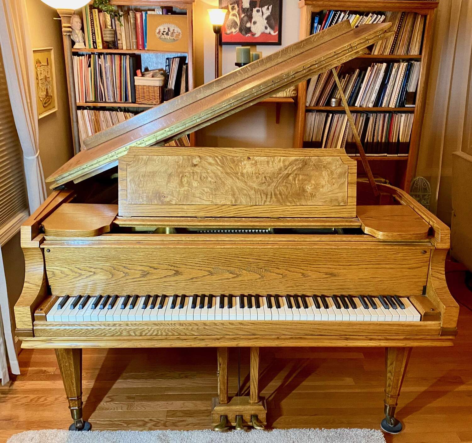 Price Reduced! Beautiful and Rare Oak Grand at Bargain Price
